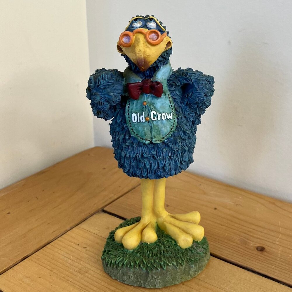 Old Crow Jiggler Russ Berrie Over The Hill Bobble Bodz Harris 21598 Resin Figure